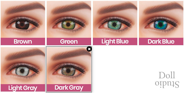 SE Doll eye colors - as of 12/2019